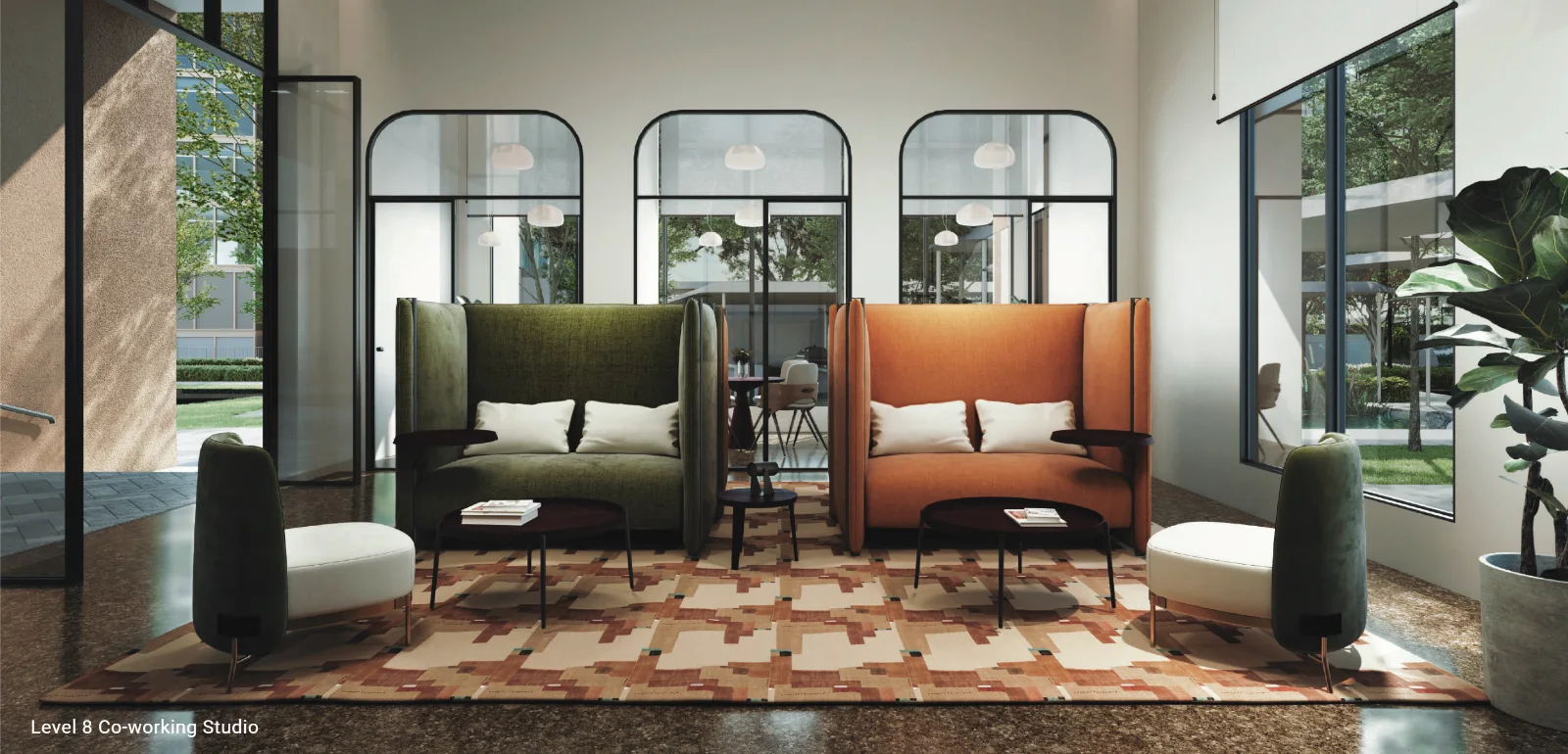 Enlace Suites II co-working studio on Level 8, artist's impression