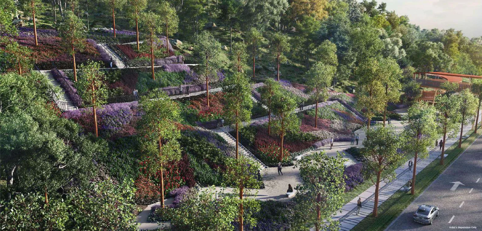 Enlace Suites II urban park and walkways in Pantai Sentral Park, artist's impression