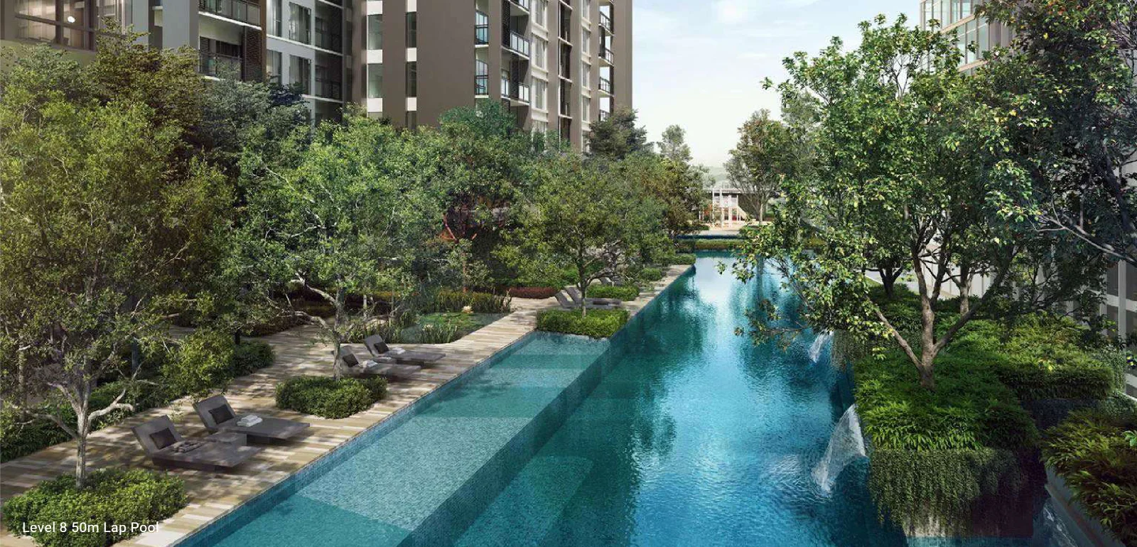 Enlace Suites II 50m lap pool on Level 8, artist's impression